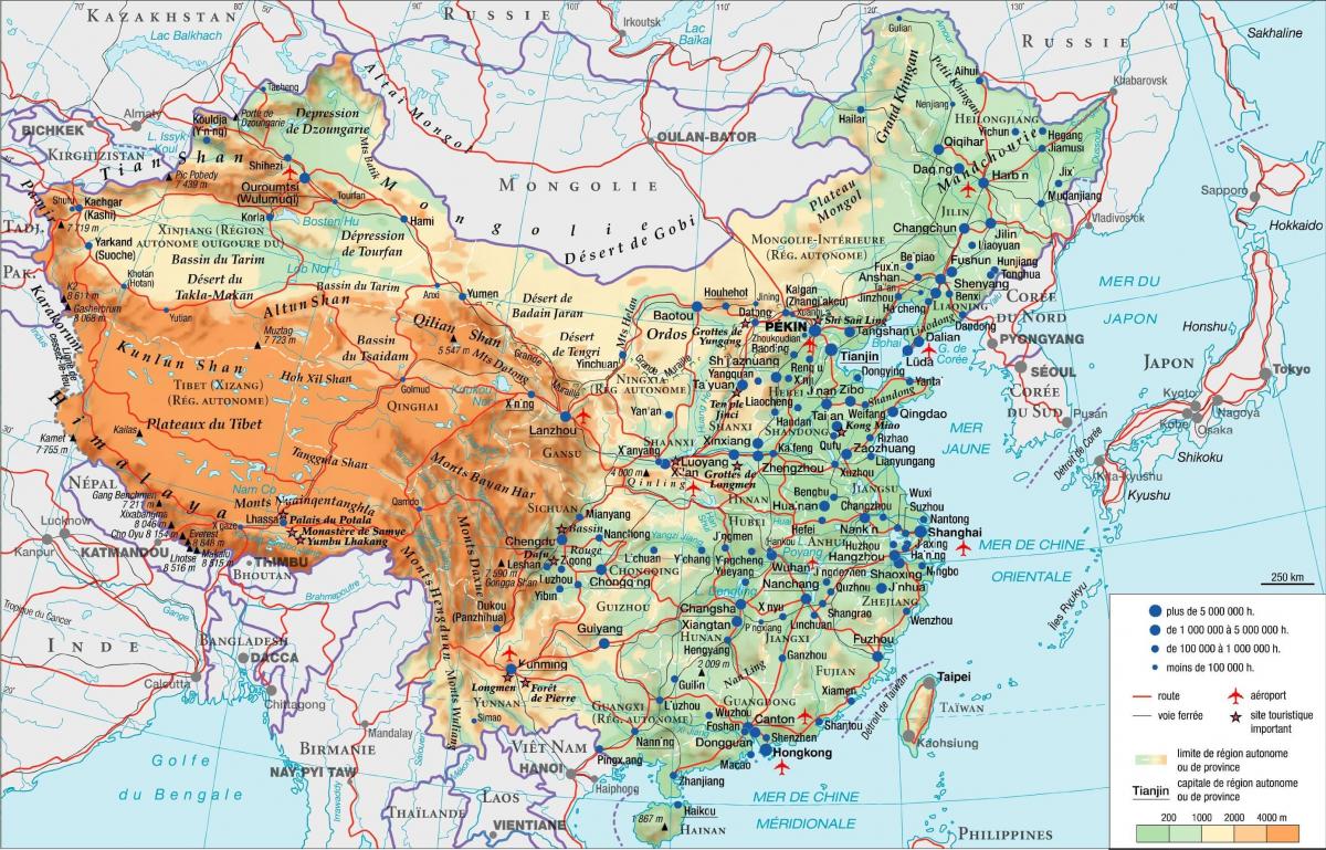 Montagnes de Chine (carte)