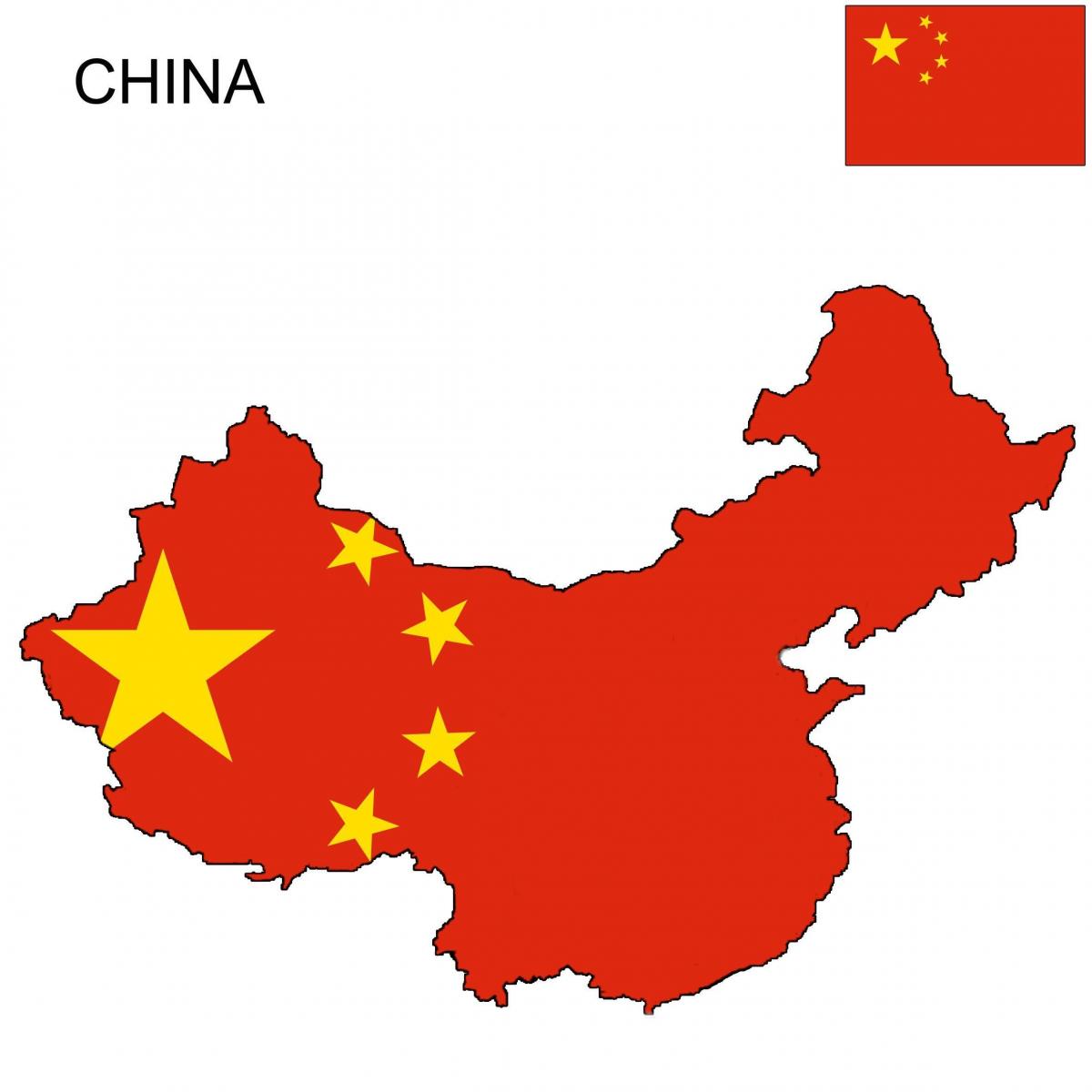 Carte du drapeau chinois