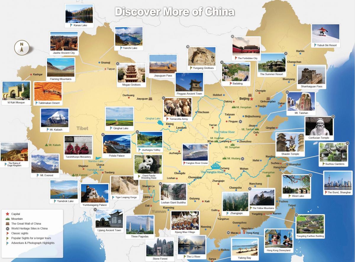 Carte de voyage de la Chine