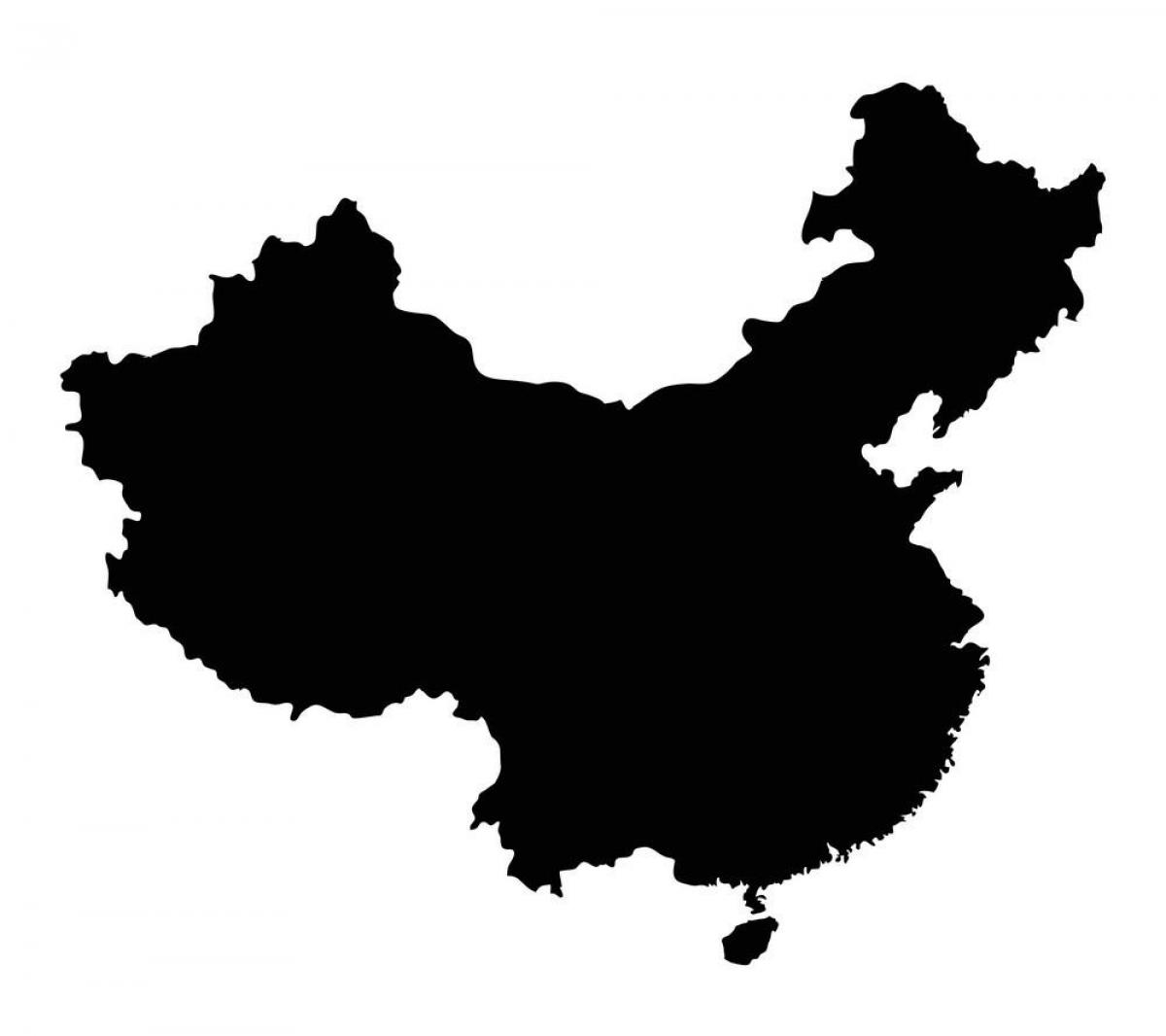 Carte des contours de la Chine